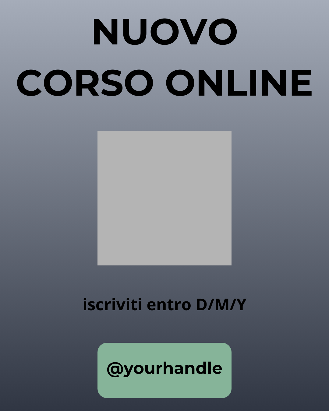 Template per post instagram